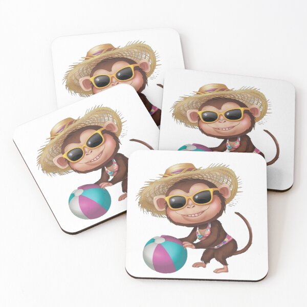 Item preview, Monkey in a bikini on the beach designed and sold by MagelliShop.