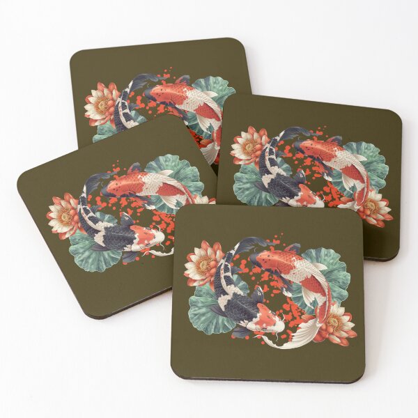 Item preview, Japanese Fish, Koi Fishes, Koi Pond and Lotus Flowers designed and sold by Mariana Piana.
