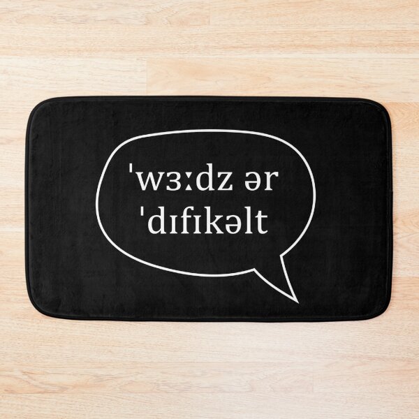 Item preview, Words Are Difficult [wɜːdz ər ˈdɪfɪkəlt] in Phonetic Transcription designed and sold by Zanabi.