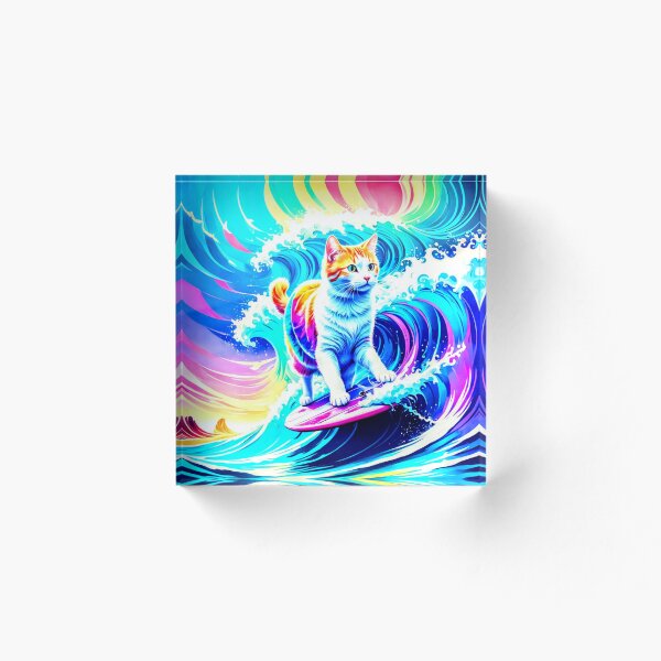 Aperçu de l'œuvre Le chat Surf's Up créée et vendue par Kingcls.