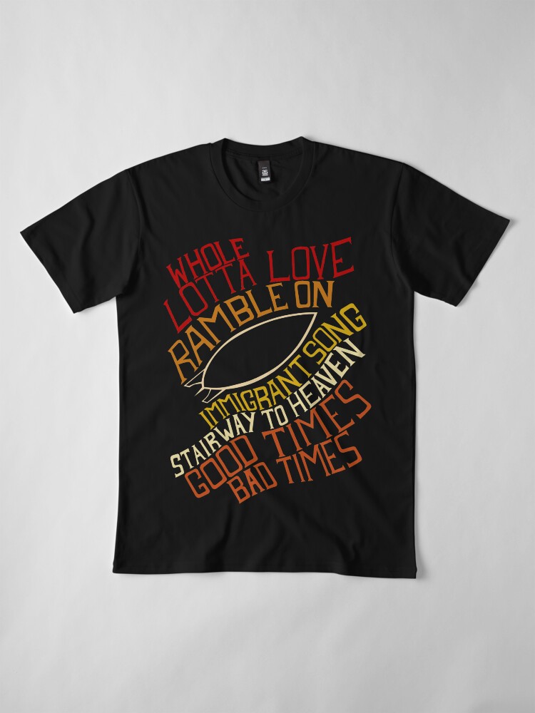 Alternate view of Led Zeppelin - Songs Premium T-Shirt