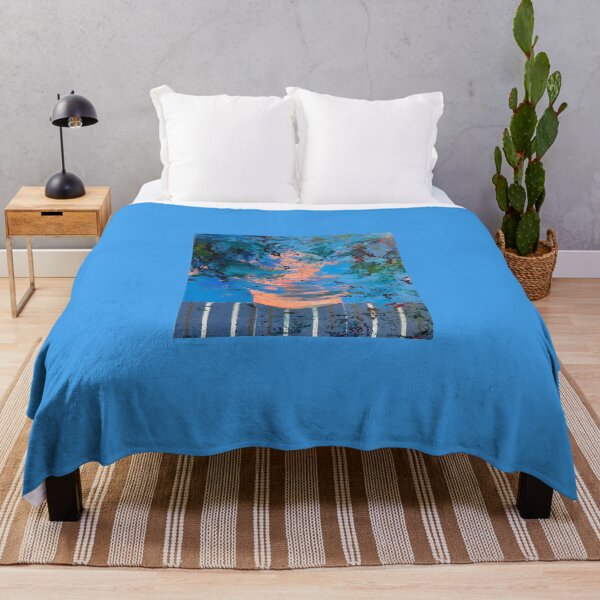 Item preview, Abstract face in blue and orange designed and sold by Gela Mikava.