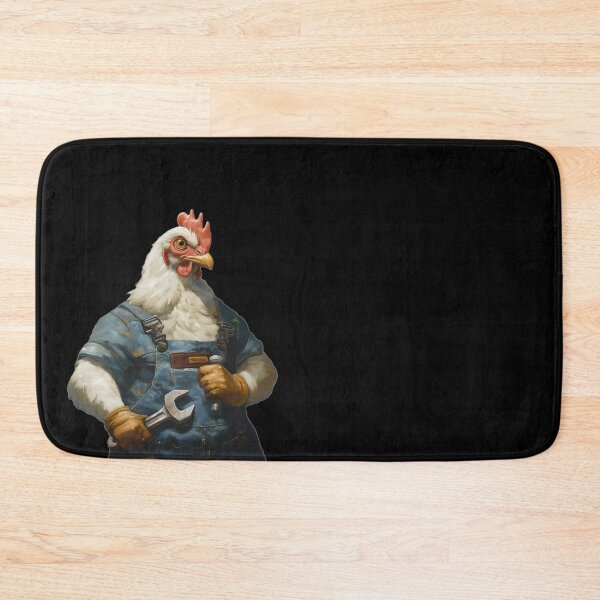 Item preview, Chicken mechanic in blue overalls III designed and sold by Wiesława Smolińska.