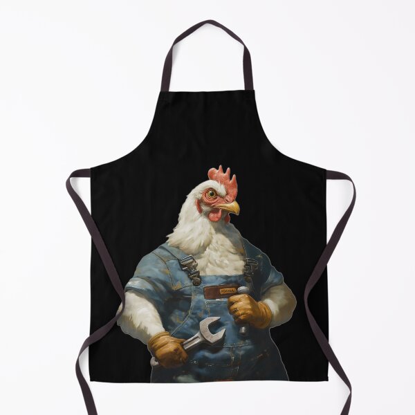Item preview, Chicken mechanic in blue overalls III designed and sold by Wiesława Smolińska.