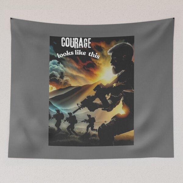 Item preview, Courage in Action: Soldier Leading Troops designed and sold by ValorVerse.