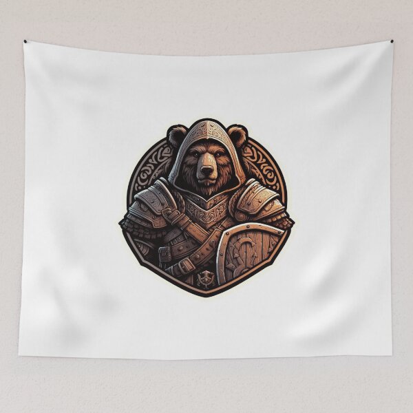 Item preview, Viking Knight Warrior Bear designed and sold by strongSpiritEd.
