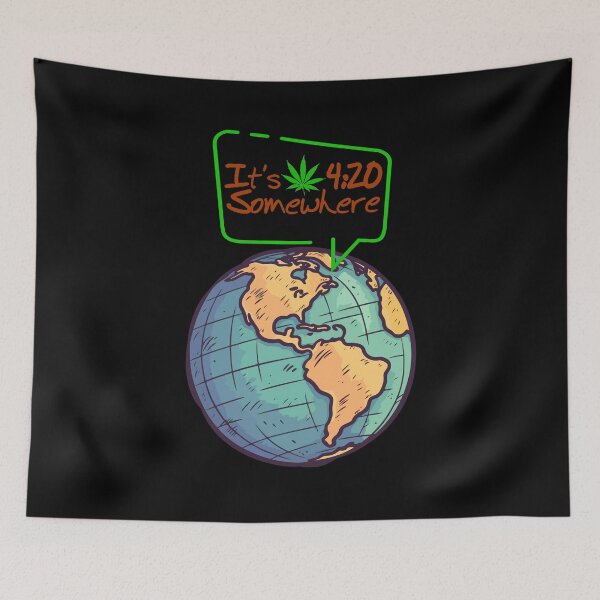 Item preview, It's 4:20 somewhere, globe designed and sold by Numbers-Art.