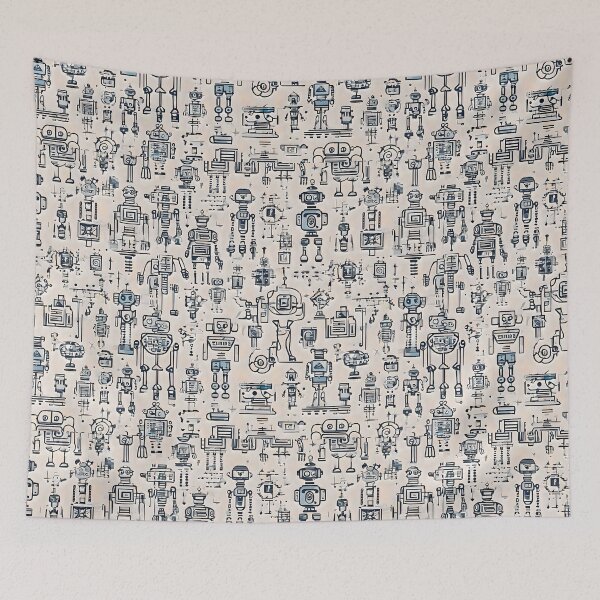Item preview, Robotic Wallpaper (light) designed and sold by Zenvo.