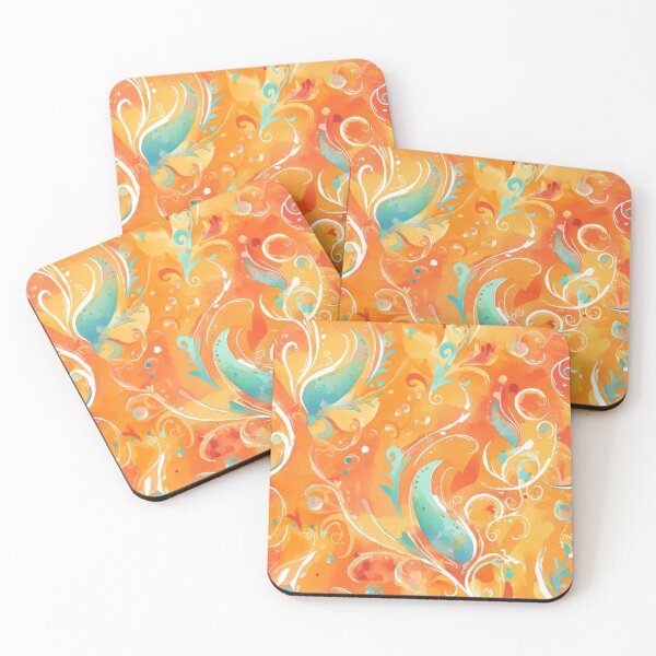 Item preview, Orange Bohemian Paisley | Seamless designed and sold by Unrooted.