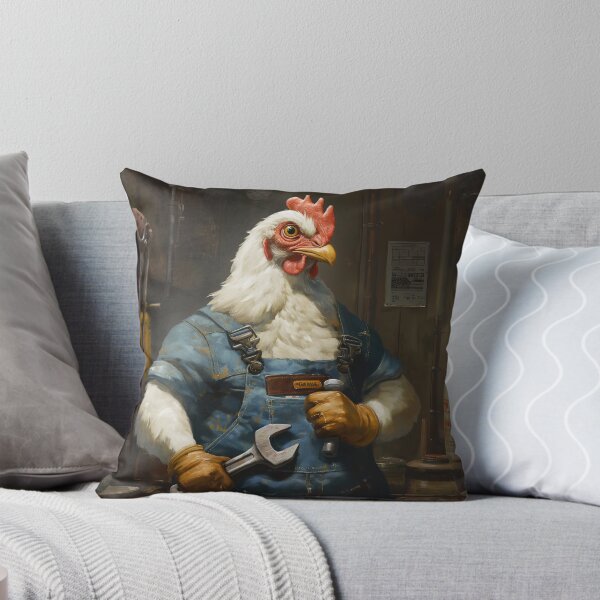 Item preview, Chicken mechanic in blue overalls III designed and sold by Wiesława Smolińska.