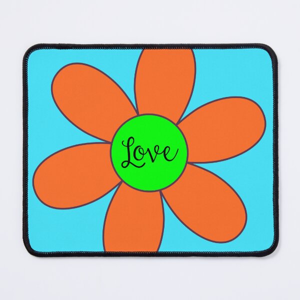 Item preview, Sixties style daisy with love orange and green designed and sold by Fionamyles.