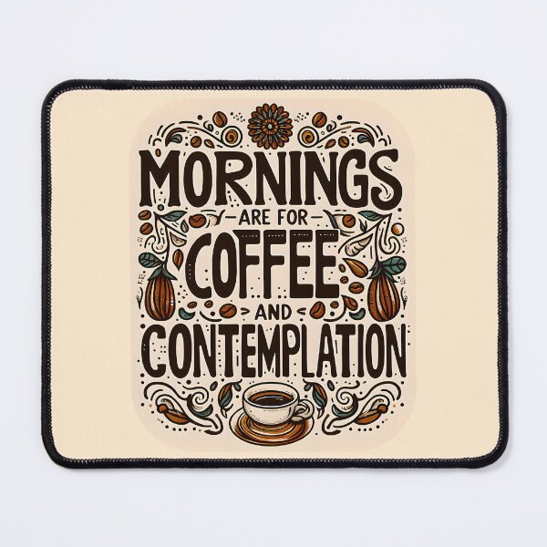 Item preview, Mornings are for Coffee and Contemplation, typography designed and sold by maxmaj.