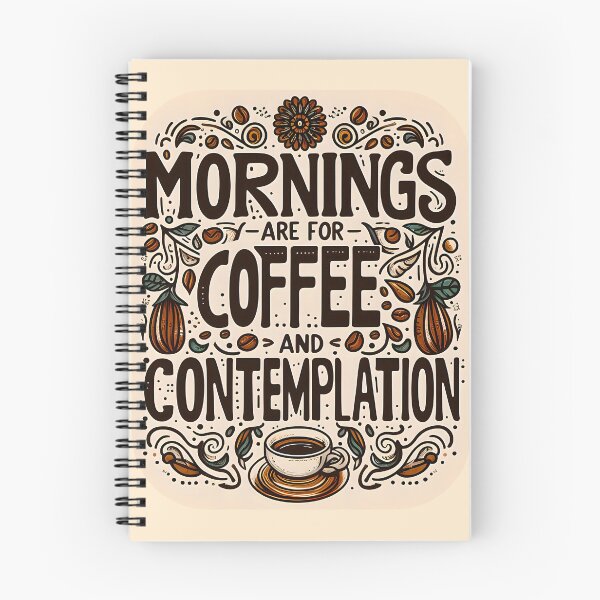 Item preview, Mornings are for Coffee and Contemplation, typography designed and sold by maxmaj.