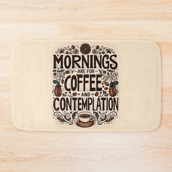Item preview, Mornings are for Coffee and Contemplation, typography designed and sold by maxmaj.