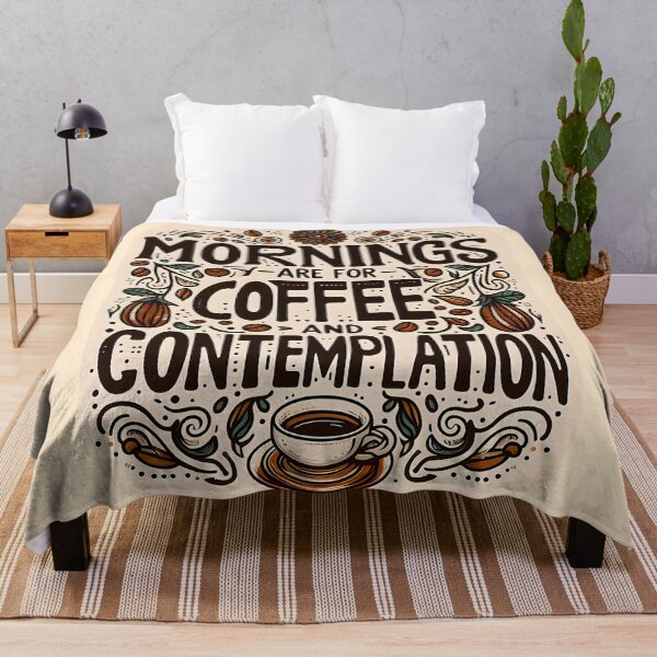 Item preview, Mornings are for Coffee and Contemplation, typography designed and sold by maxmaj.