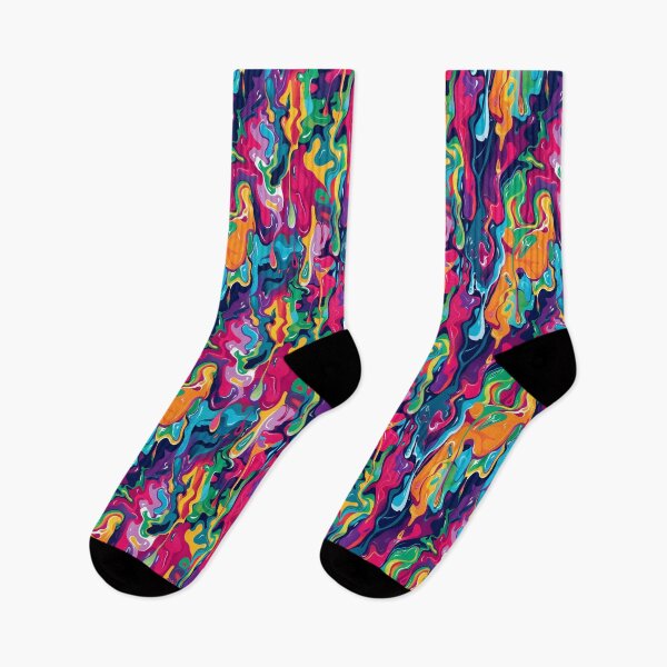 Item preview, Psychedelic Drippy Colors Seamless Pattern  designed and sold by sheprint.