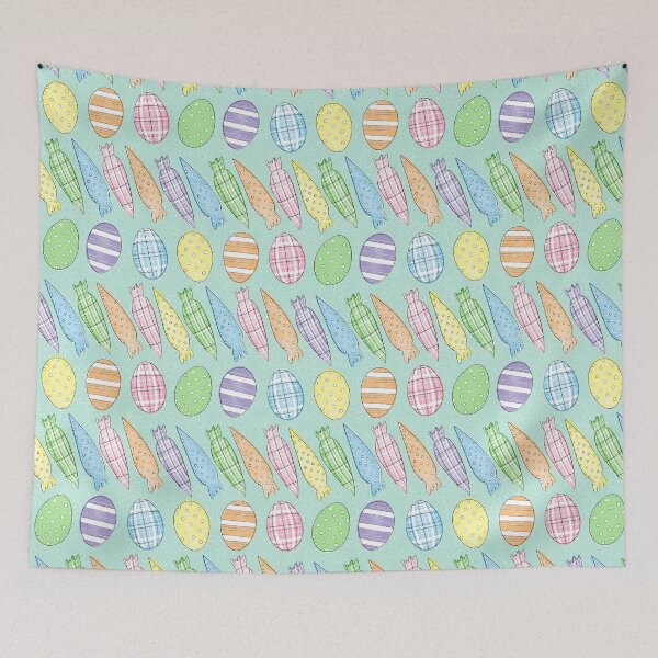 Item preview, Easter Eggs Blue designed and sold by WickedRefined - Nicole Demereckis.