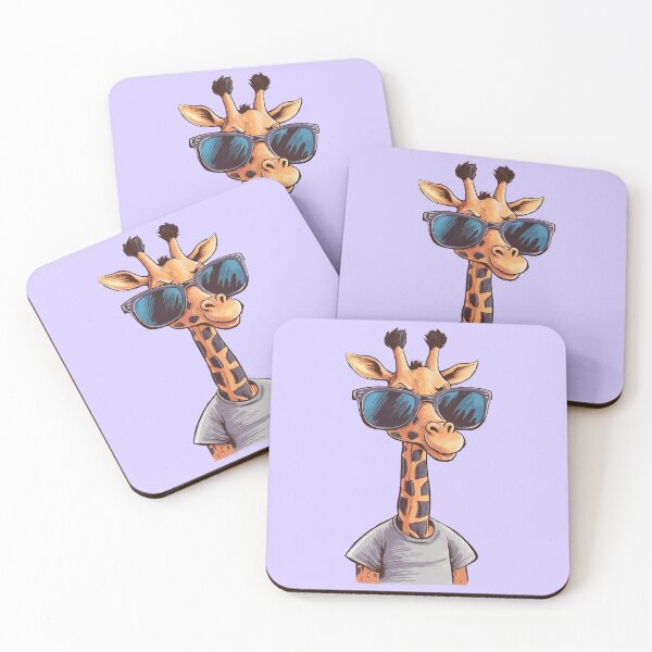 Item preview, Cool Giraffe Wearing Sunglasses & Ribbon African Animal Giraffe Lover -  designed and sold by PurpleLoveStore.