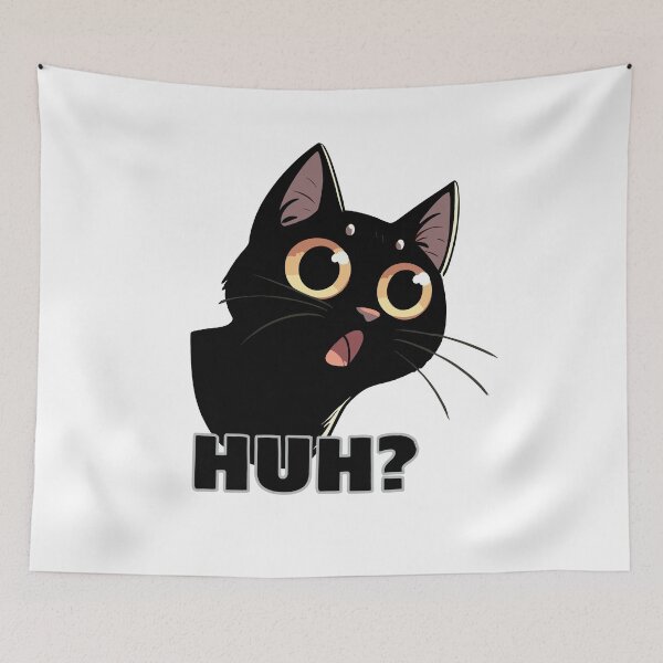 Item preview, Huh Black Cat designed and sold by Gkinoki.