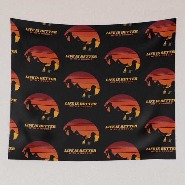 Item preview, Womens Life Is Better With A Doodle Sunset Gift designed and sold by Guarddogdrive.
