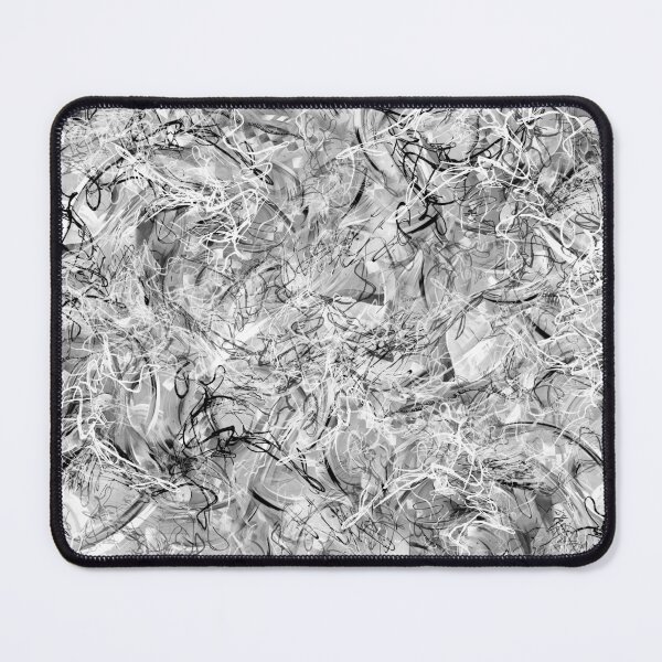 Item preview, Black White Scribble Splatter Abstract Painting designed and sold by Juleez.
