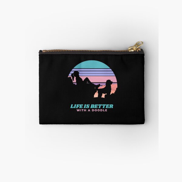 Item preview, Womens Life Is Better With A Doodle Pink Sunset Gift designed and sold by Guarddogdrive.