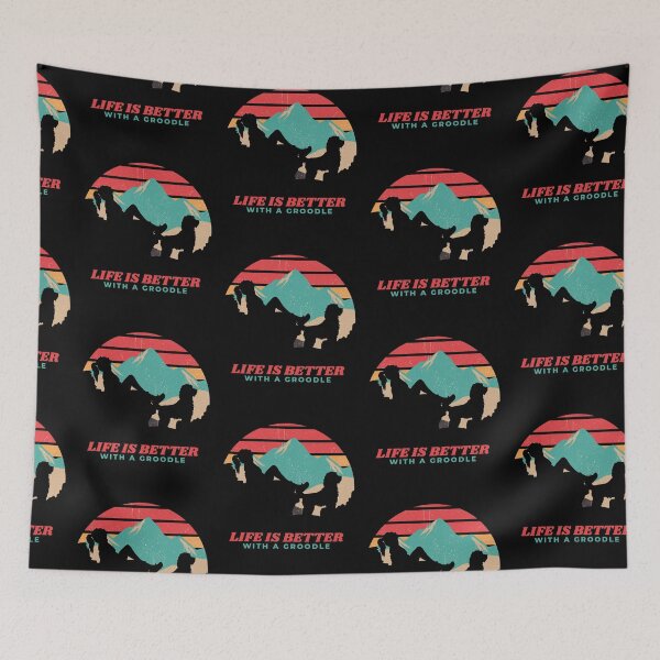 Item preview, Womens Life Is Better With A Groodle Sunset Gift designed and sold by Guarddogdrive.