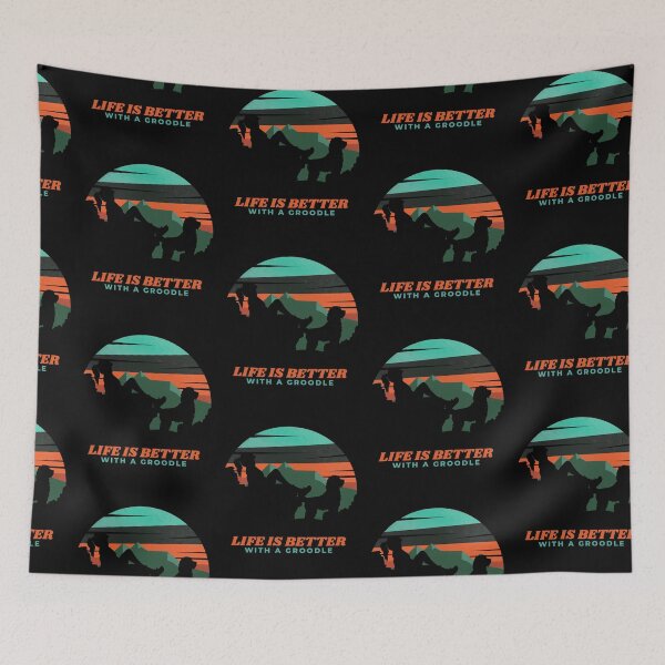 Item preview, Womens Life Is Better With A Groodle Sunset Gift designed and sold by Guarddogdrive.
