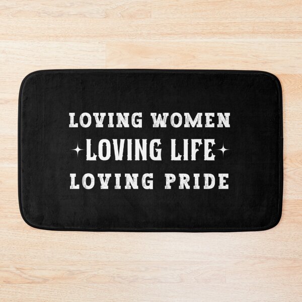 Item preview, Loving Women, Loving Life, Loving Pride. Retro Vintage Typography Pride Month Dark Colors Design designed and sold by Raise2Shine.