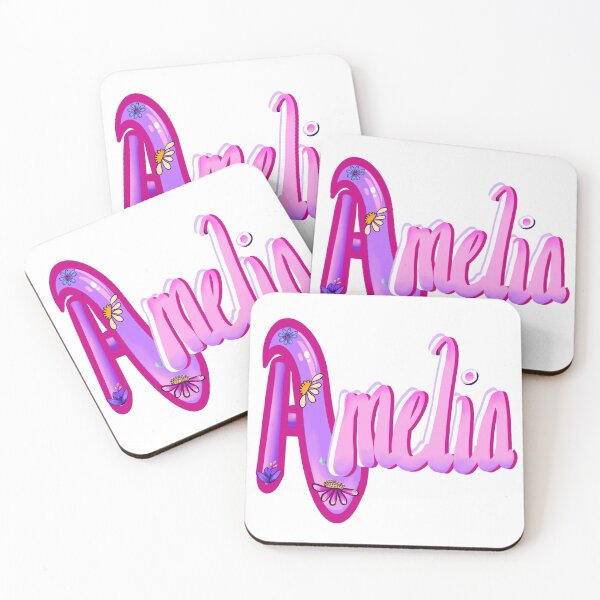 Item preview, Amelia pink outline Girls and womens Personalized Custom name Amelia designed and sold by Artonmytee.