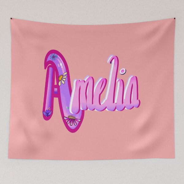 Item preview, Amelia pink outline Girls and womens Personalized Custom name Amelia designed and sold by Artonmytee.
