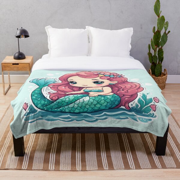 Item preview, Cute Kawaii Little Red Hair Mermaid for Mermay designed and sold by shirtsetcetera.