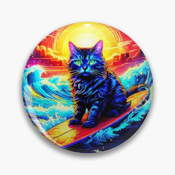 Item preview, Cat Surf Sunrise designed and sold by Kingcls.