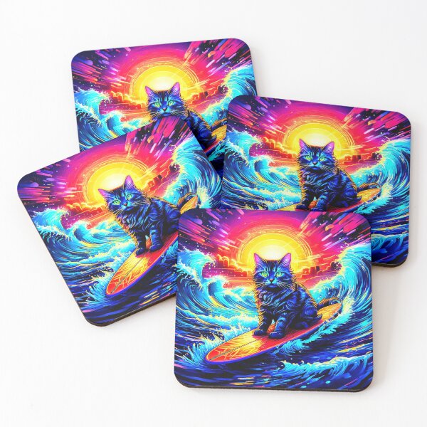 Item preview, Cat Surf Sunrise designed and sold by Kingcls.