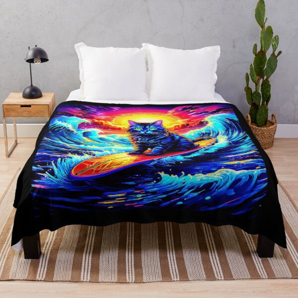 Item preview, Cat Surf Sunrise designed and sold by Kingcls.