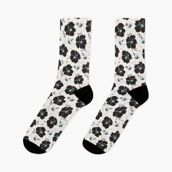 Item preview, Elegant Monochrome Hibiscus Pattern designed and sold by VoyteksDesigns.