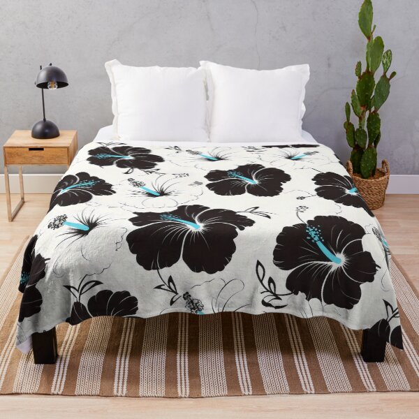 Item preview, Elegant Monochrome Hibiscus Pattern designed and sold by VoyteksDesigns.