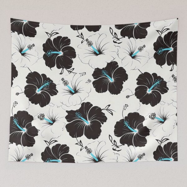 Item preview, Elegant Monochrome Hibiscus Pattern designed and sold by VoyteksDesigns.