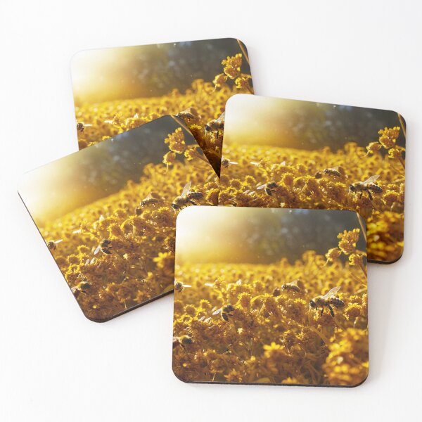Item preview, Beautiful Honey Moon Bees Collecting pollen designed and sold by SassyArtistry.