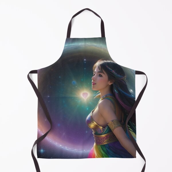 Item preview, Enchanting Rainbow Girl In Space Mystical Sphere Colored Stars designed and sold by EnchantedVista.