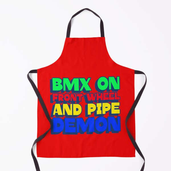 Item preview, bmx on front wheel and pipe demon designed and sold by Redlimetshirts.
