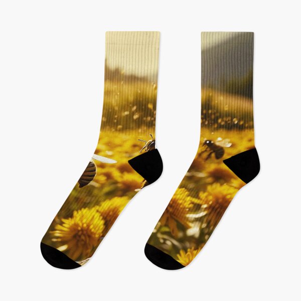 Item preview, Beautiful Honey Moon Bees Collecting pollen at sunset designed and sold by SassyArtistry.
