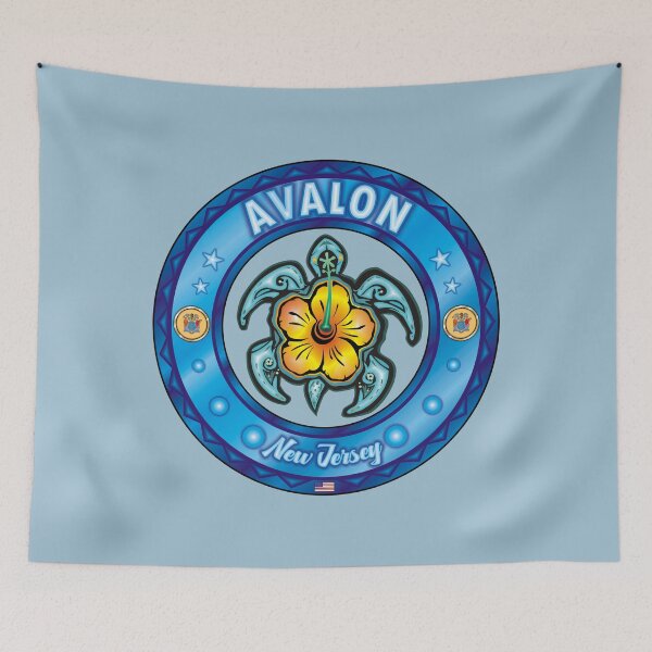 Item preview, Avalon NJ sea turtle hibiscus designed and sold by studioss76.