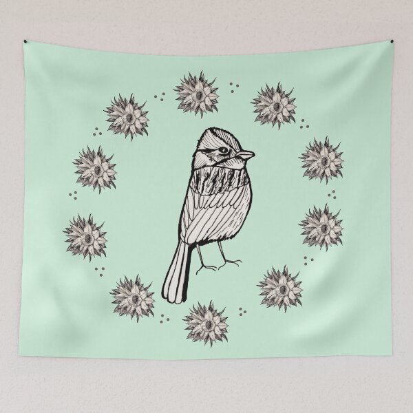Item preview, Chincol with Flowers designed and sold by bagiolita.