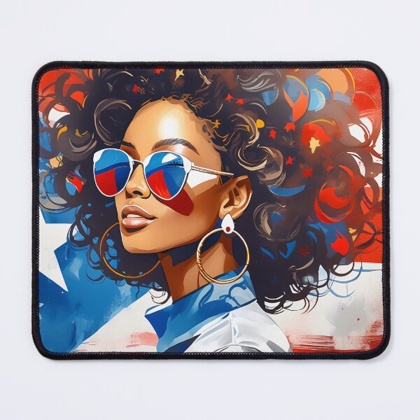 Aperçu de l'œuvre Drapeau de Porto Rico Cheveux bouclés Boricua créée et vendue par Liomal.