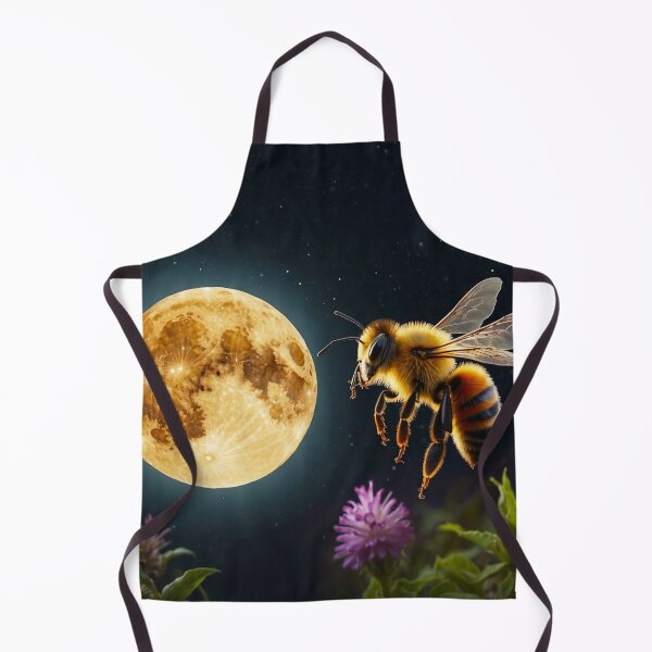 Item preview, Honey Moon Bee Collecting Honey At Full Moon designed and sold by SassyArtistry.
