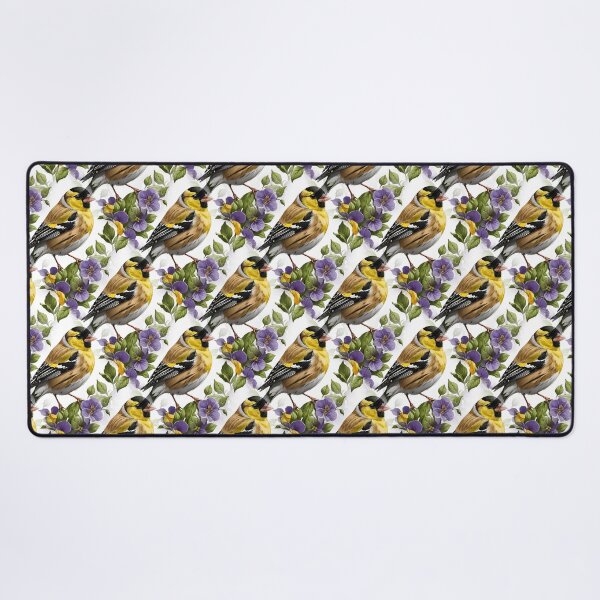 Item preview, Goldfinch Surrounded By Common Violet Flowers Pattern 3 designed and sold by taiche.