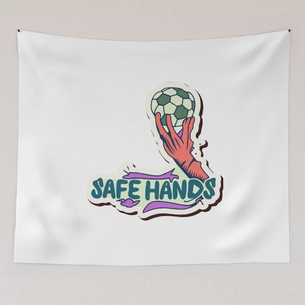 Item preview, Safe Hands - Goalie Catching Soccer Ball Art designed and sold by NiftyWrx.