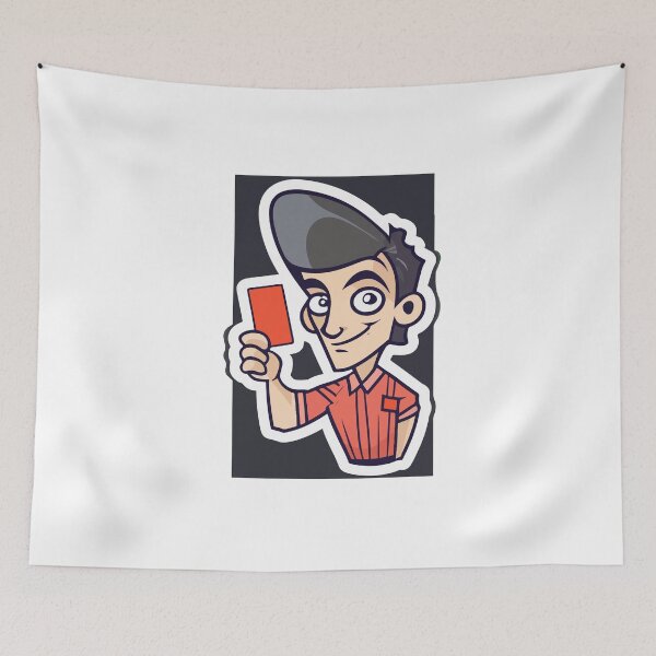 Item preview, Cartoon Soccer Referee with Red Card designed and sold by NiftyWrx.