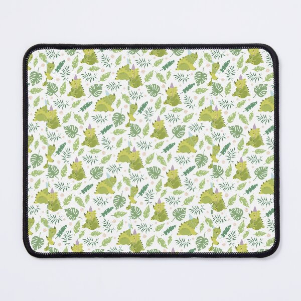 Item preview, "Prehistoric Jungle: Dinosaurs and Palm Leaves Seamless Pattern designed and sold by hjian8219.